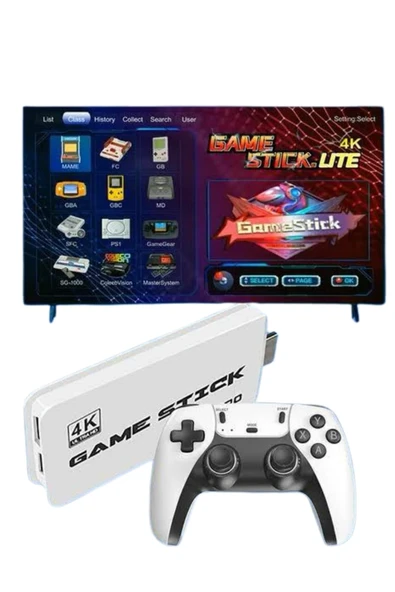 2.4 GHZ Oyun Konsolu Çift Konsol 4K Ultra Hd Game Stick - Resim 5