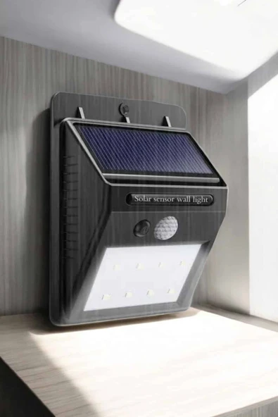 Solar Lamba Giriş, Bahçe Yol Avlu Hareket Sensörlü Led Parlak Gece Su Geçirmez - Resim 4