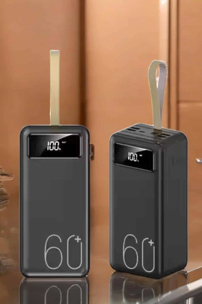 Powerbank 60.000 Mah Hızlı Şarj 4 Çıkışlı Uzun Şarj Süreli Dijital Göstergeli - Resim 4