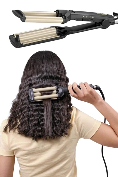 Saç Şekillendirici Wag Maşa Su Dalga Maşası Tüm Saç Tiplerine Uygun - Resim 2