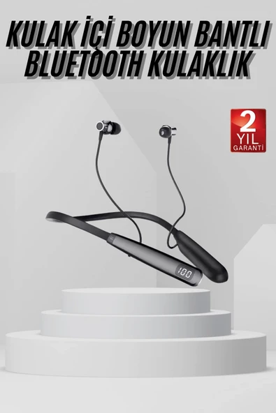 Boyun Askılı 100 Saat Kablosuz Kulaklık Göstergeli Bluetooth Kulaklık ürün görseli 1