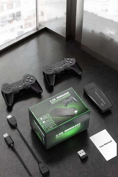 Atari Oyun Konsolu 2000 Oyunlu Game Stick 2.4G Wireless - Resim 4