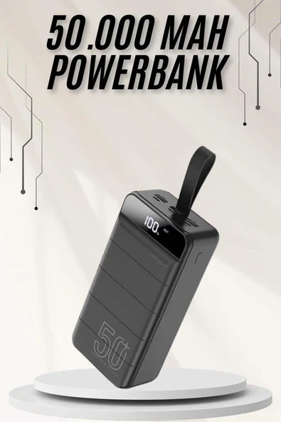 Powerbank Çoklu Şarj Girişi 50.000 Mah Taşınabilir Dijital Göstergeli ürün görseli 1