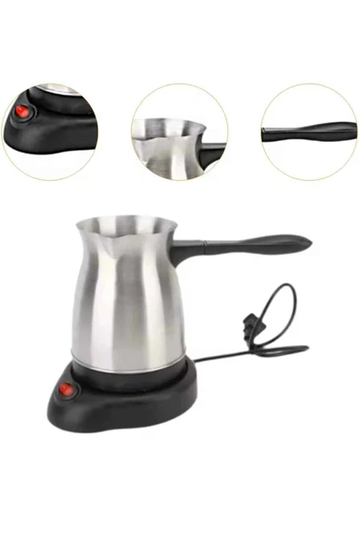 Çelik Kahve Makinesi Cezve 800 Watt Paslanmaz Çelik Türk Kahvesi Makinesi - Resim 3