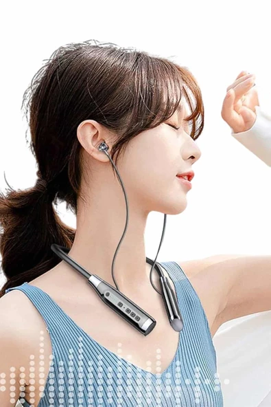 Boyun Bantlı SD Kart Girişli Yüksek Perfomanslı Bluetooth Kulaklık - Resim 4