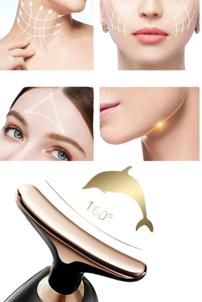 Kırışıklık Giderici Yüz Masaj Aleti Pilli Cilt Bakım Cilt Sıkılaştırma Derinlemesine Temizler - Resim 5