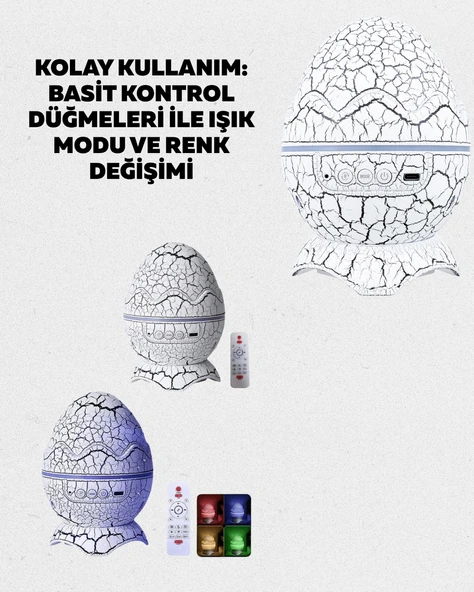 Ayarlanabilir Parlaklık ve Sis Efektli Atmosfer Lambası - Resim 3