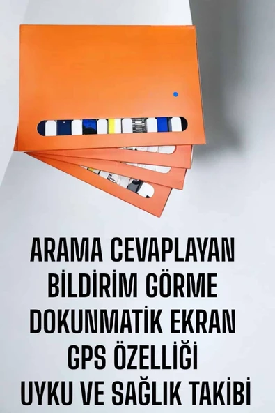 Akıllı Saat 7 Kordonlu Bildirim Görebilen Metal Kordon GPS Özelliği - Resim 2