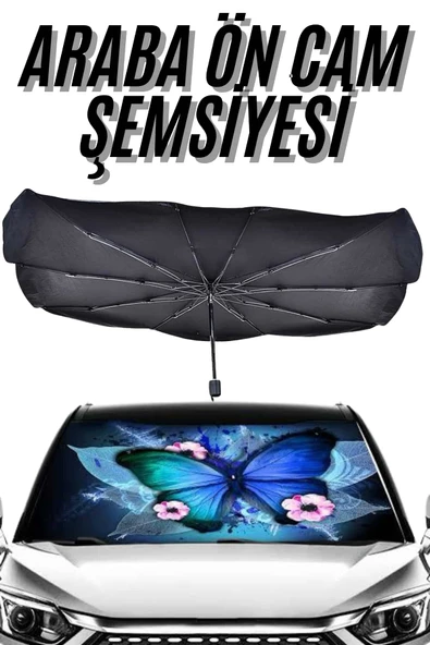 Güneş Önleyici Katlanabilir Oto Araba Güneşlik Şemsiye Tip Ön Cam ürün görseli 1