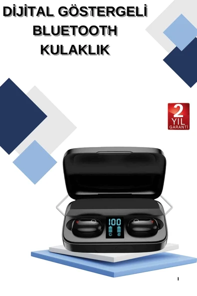 Dijital Göstergeli Bluetooth Kulaklık Kablosuz TWS Stereo Bluetooth 5.0 ürün görseli 1