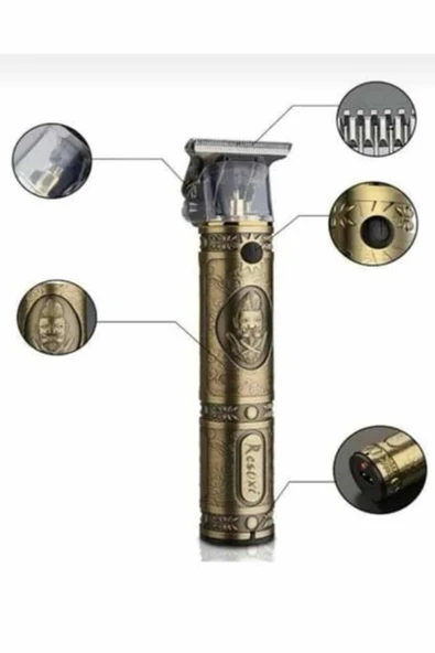 Tıraş Makinesi Şarjlı Çizik Tıraş Paslanmaz Çelik Bıçaklı 4 Taraklı - Resim 5