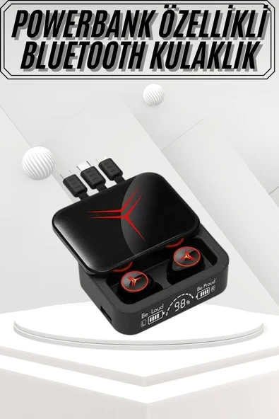 Kablosuz Bluetooth Kulaklık Powerbank Özellikli Göstergeli Hd Mikrofon ürün görseli 1