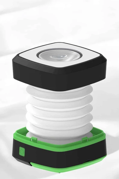 Katlanabilir Kamp Lambası Solar Fener Görünümlü 3 Kademeli Şarjlı - Resim 3