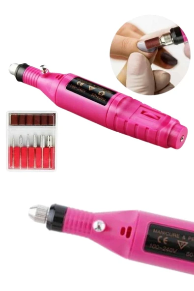 Elektrikli Profesyonel Manikür Pedikür Seti Değiştirilebilir Başlık Seçeneği - Resim 2