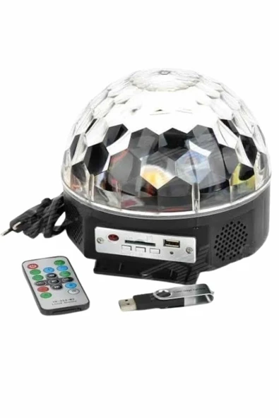 Disko Topu Renkli Işıklı Lazer Parti Bluetooth Bağlantılı Led Küre - Resim 3