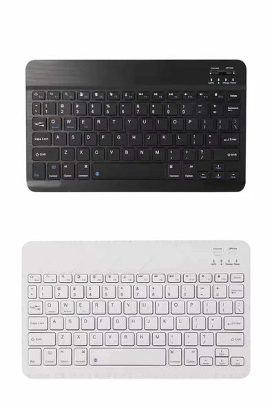 Uyumlu Kablosuz Bluetooth Şarj Edilebilir Mini Q Klavye - Resim 3