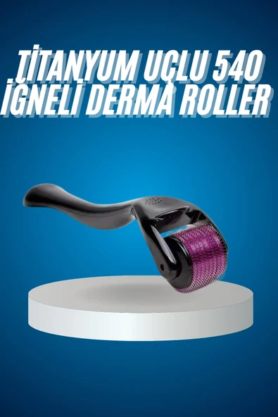 Titanyum Uçlu Derma Roller 540 İğneli 1 mm Gözenek Azaltıcı Akne İzlerine Uygun ürün görseli 1