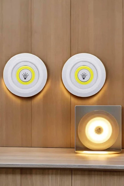 Mutfak Dolap Altı Işığı Uzaktan Kumandalı Yapışkanlı Kablosuz Pilli - Resim 4