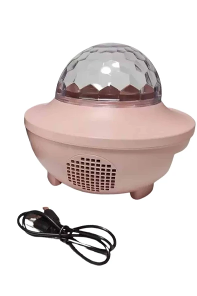 Çok Renkli Projektör Lamba Disko Topu Gece Lambası Kablosuz - Resim 3