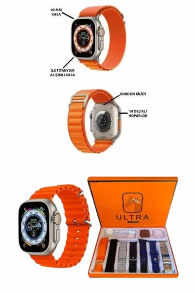 Akıllı Saat Çağrı Cevaplayabilen Unısex 7 Kordonlu Müzik Dinleme ürün görseli 1