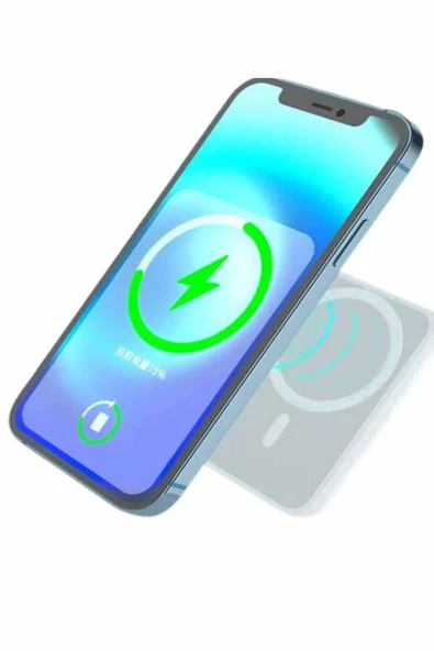 Kablosuz Magsafe Hızlı Şarj 5.000 mah Kablosuz Şarj Cihazı - Resim 2