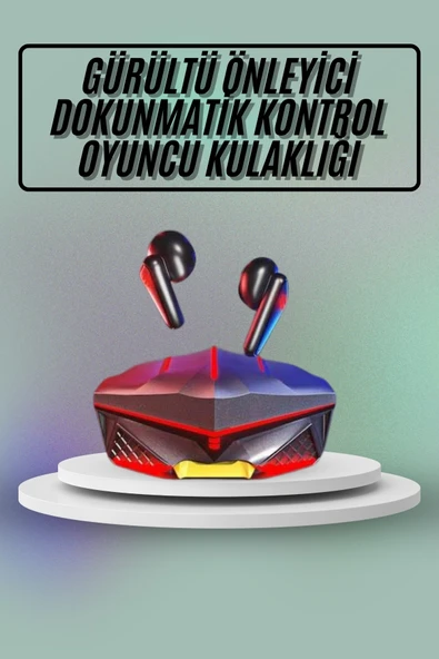 Dokunmatik Kontrol Tws Işıklı Kulakiçi Bluetooth Kulaklık Kablosuz Oyuncu Kulaklığı ürün görseli 1