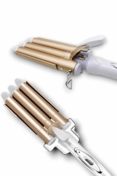 Saç Şekillendirici Wag Maşa Üçlü Yüksek Isı Ayarlı Seramik Kaplama - Resim 5