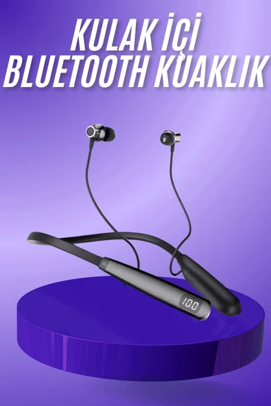 Bluetooth Kulaklık Şarj Göstergeli 100 Saat Şarj Kapasiteli Sporcu Kulaklık ürün görseli 1