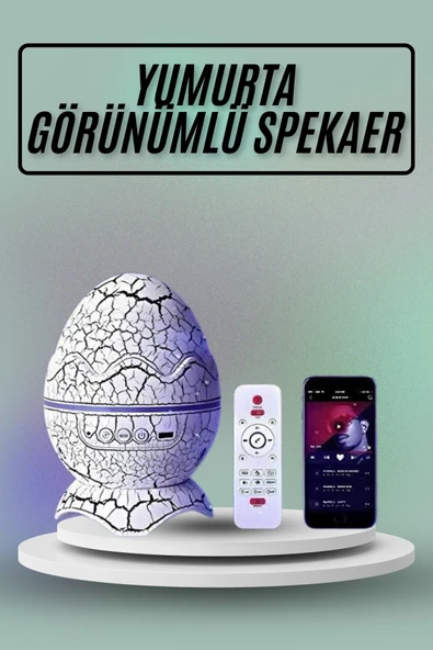 Yumurta Görünümlü Masa ve Gece Lambası Renk Değiştirebilen Projektör ürün görseli 1