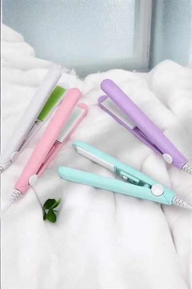 Seramik Kaplama Taşınabilir Mini Saç Düzleştirici Seyahat Dostu Tasarım - Resim 2