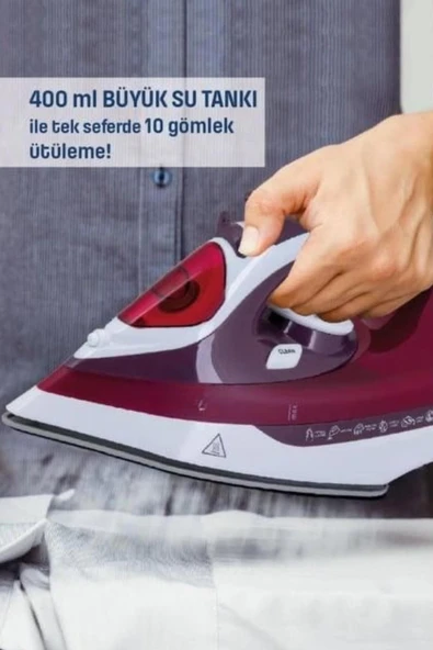 Modern Tasarım 2200W Dayanıklı Buharlı Seramik Kaplama Ütü - Resim 3