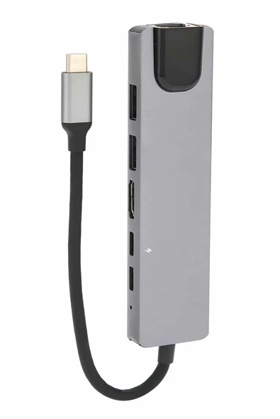 8 Port Çoklayıcı Macbook Ile Uyumlu Çoğaltıcı Type-C dönüştürücü TF SD kart - Resim 5