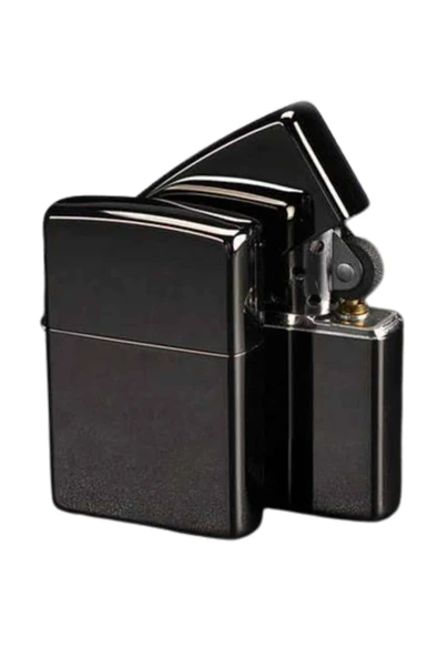 Erkeklere Özel Hediyelik Eşya Zippo Metalik Benzinli Çakmak Doldurulabilir - Resim 3