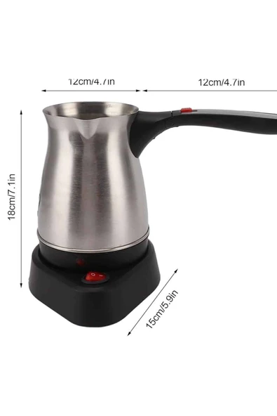 Çelik Kahve Makinesi Cezve 800 Watt Paslanmaz Çelik Türk Kahvesi Makinesi - Resim 4