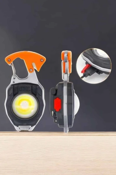 yeni nesil Kamp Feneri Çok Fonksiyonlu Fener Anahtarlık Usb Çakmaklı Cam Kırıcı Kemer Kesici Açacak - Resim 5