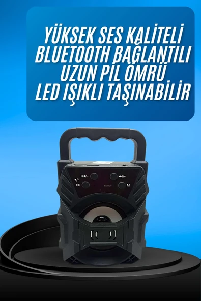 Işıklı Bluetooth Hoparlör Ses Bombası Taşınabilir Yüksek Ses Kaliteli Radyo Özelliği - Resim 2