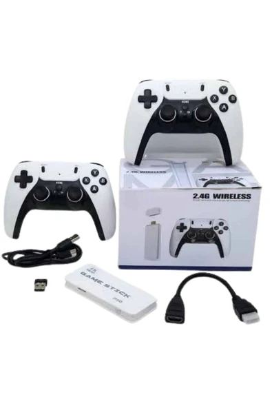 yeni nesil 3D 4K 2000 Oyunlu Game Stick Oyun Konsolu Çift Konsol - Resim 2