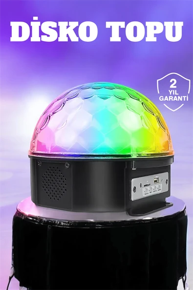 Kompakt Tasarımlı, Telefon Kontrollü Disko Topu Işıkları - Resim 2