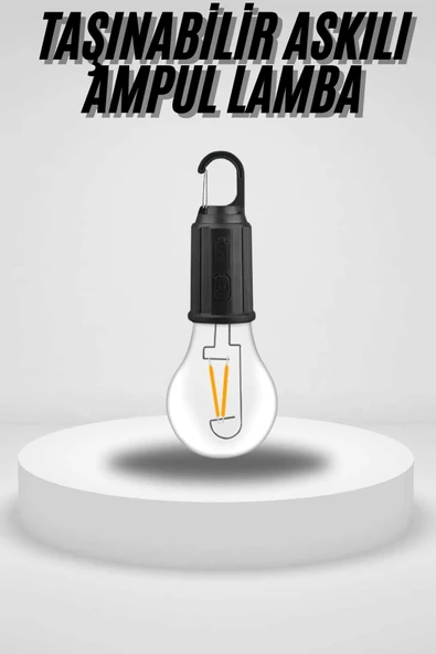 Taşınabilir Askılı Ampul Kamp Lambası Askılı Type-C Şarjlı Bahçe Lambası ürün görseli 1
