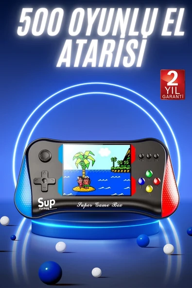 500 Oyunlu Retro Sup Konsolu Taşınabilir Mini Gamepad 3,5 İnç Ekran ürün görseli 1