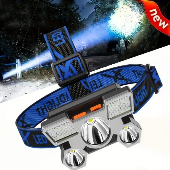 Kafa Lambası Hafif ve Esnek Çift Anahtarlı Far Led Işık - Resim 2