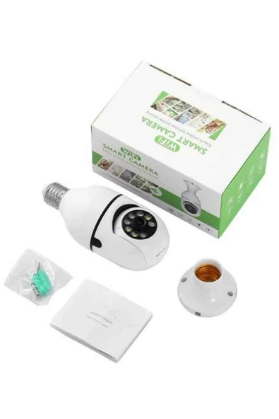 Ev Kamerası Wifi Kamerası Gece Görüşlü Akıllı Ampül Kamera - Resim 2