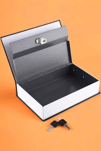Gizli Kasa İngilizce Sözlüğü Kitap Görünümlü Anahtarlı Gizli Mini Çelik Kasa Kilitli - Resim 3
