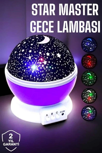 Çocuklara Özel Yıldızlı Gece Lambası - Resim 2