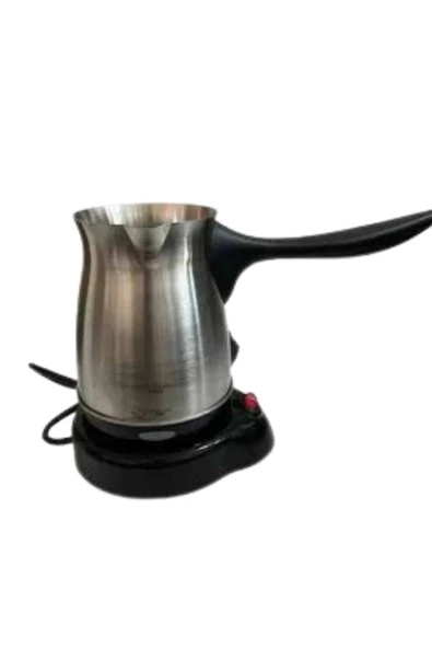 Yeni Nesil Türk Kahve Makinesi Cezvesi Siyah Gri Kablolu Pratik - Resim 4