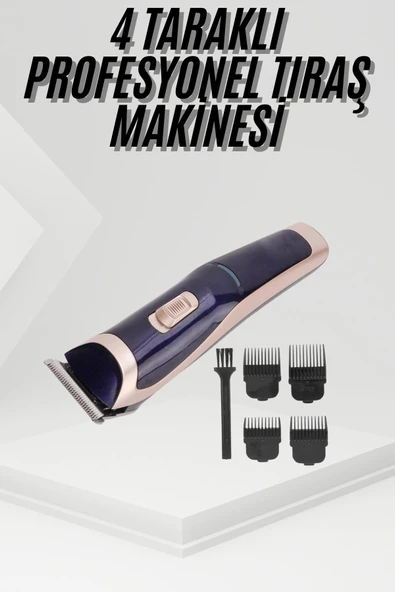 Tıraş Makinesi 4 Başlıklı Paslanmaz Çelik Bıçaklı Tüm Saç Tiplerine Uygun - Resim 2
