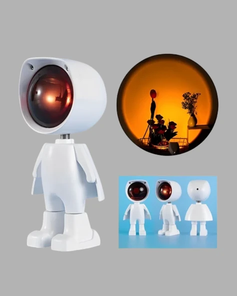Dekoratif Gün Batımı Işığı – Astronot Figürlü - Resim 5