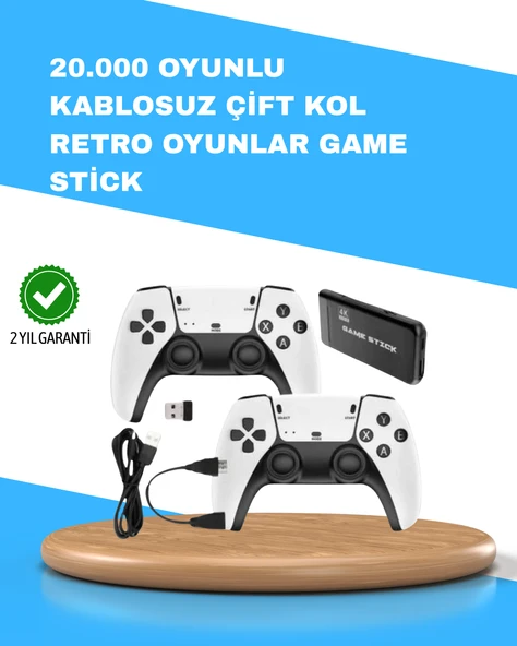 Kablosuz Retro TV Oyun Konsolu – 30.000+ Oyun, HD Çıkış & Kablosuz Gamepad ile Efsanevi Oyun Deneyimi ürün görseli 1
