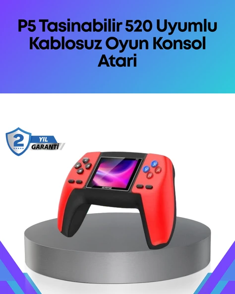 TV Bağlantılı 520 Oyunlu P5 Retro GamePad Konsol ürün görseli 1