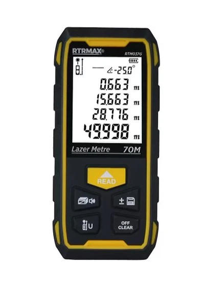 70 MT ŞARJLI YEŞİL LAZER MESAFE ÖLÇER RTRMAX ürün görseli 1